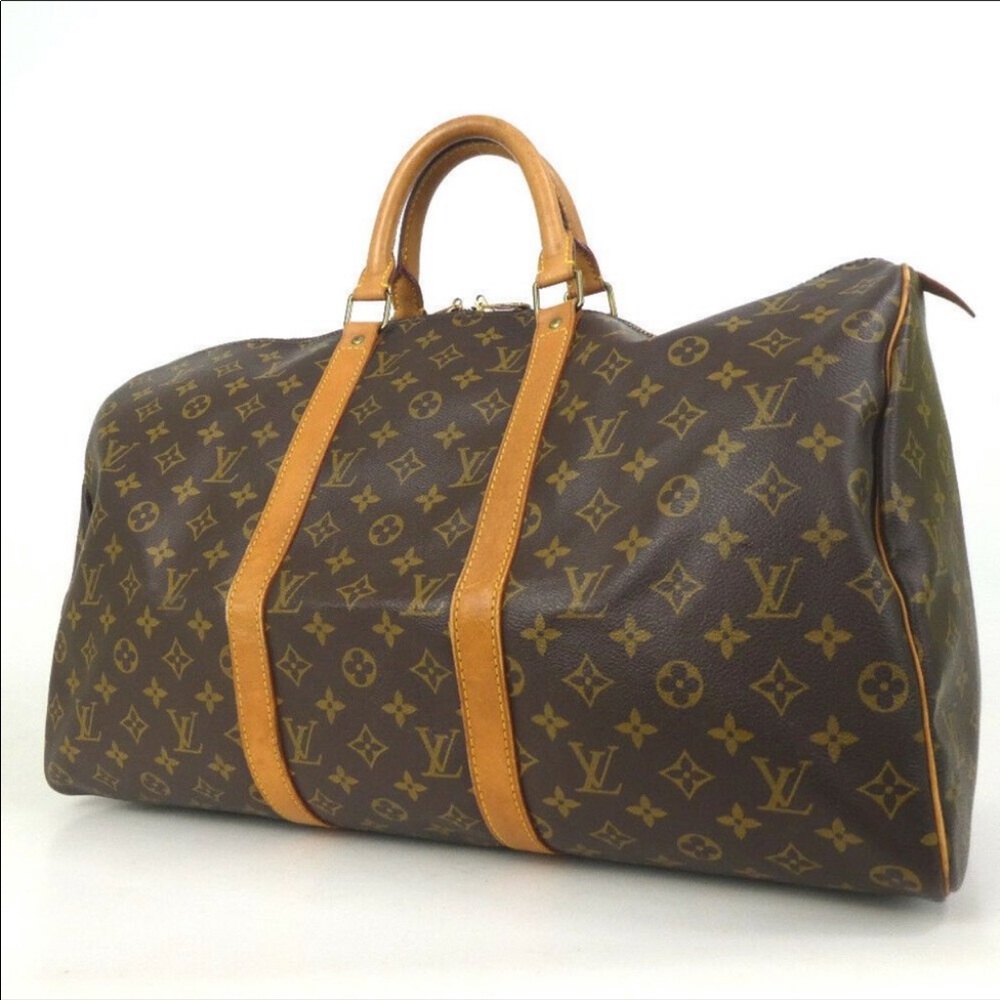 Auth Louis Vuitton Keepal 50 Travel Bag #4191L20